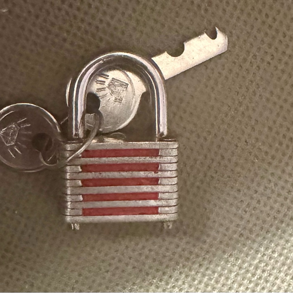 DIAMOND Silver and Red Padlock with Keys